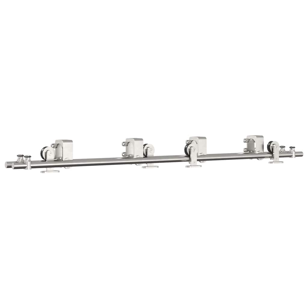 Schiebetür-Beschlagsatz 183 cm Edelstahl Silbern - Premium Türbeschläge & -klingeln - Just €357.14! Shop now at homesales4u
