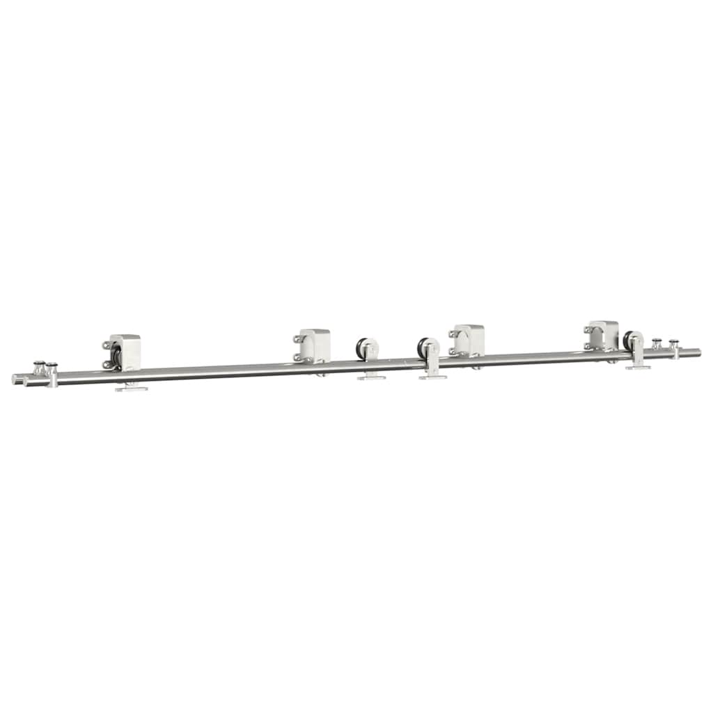 Schiebetür-Beschlagsatz 200 cm Edelstahl Silbern - Premium Türbeschläge & -klingeln - Just €319.20! Shop now at homesales4u
