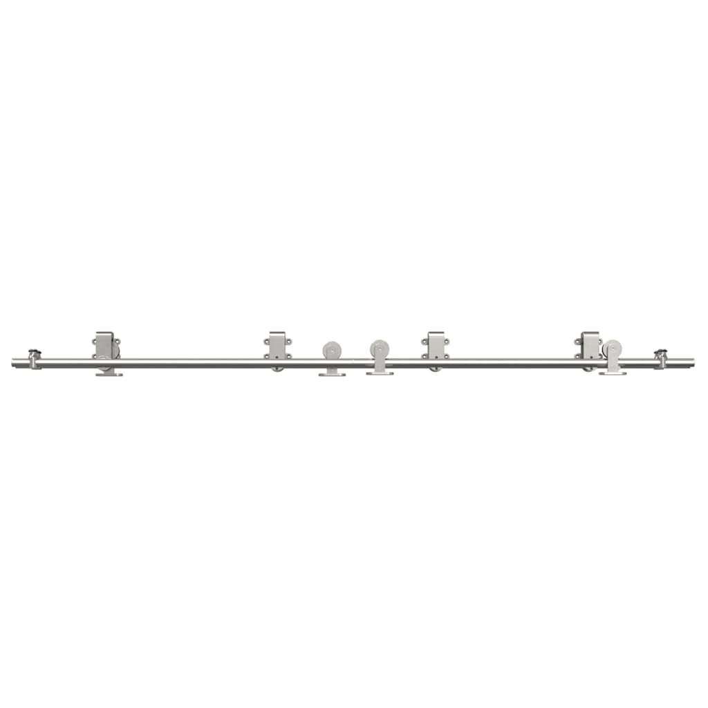 Schiebetür-Beschlagsatz 200 cm Edelstahl Silbern - Premium Türbeschläge & -klingeln - Just €319.20! Shop now at homesales4u