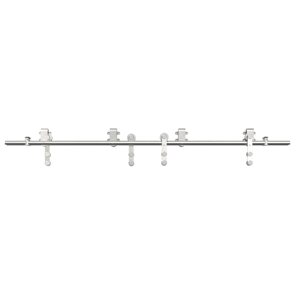 Schiebetür-Beschlagsatz 183 cm Edelstahl Silbern - Premium Türbeschläge & -klingeln - Just €381.50! Shop now at homesales4u