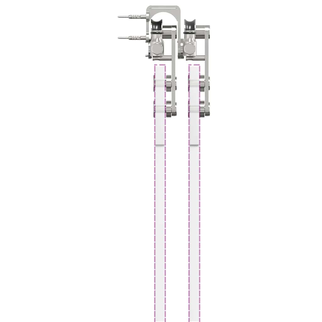 Schiebetür-Beschlagsatz 183 cm Edelstahl Silbern - Premium Türbeschläge & -klingeln - Just €381.50! Shop now at homesales4u