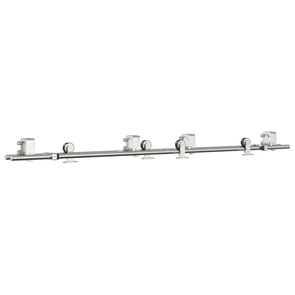 Schiebetür-Beschlagsatz 183 cm Edelstahl Silbern - Premium Türbeschläge & -klingeln - Just €262.14! Shop now at homesales4u