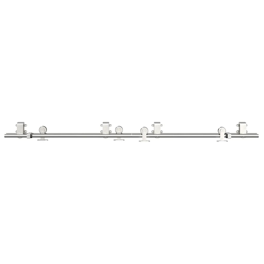 Schiebetür-Beschlagsatz 183 cm Edelstahl Silbern - Premium Türbeschläge & -klingeln - Just €262.14! Shop now at homesales4u