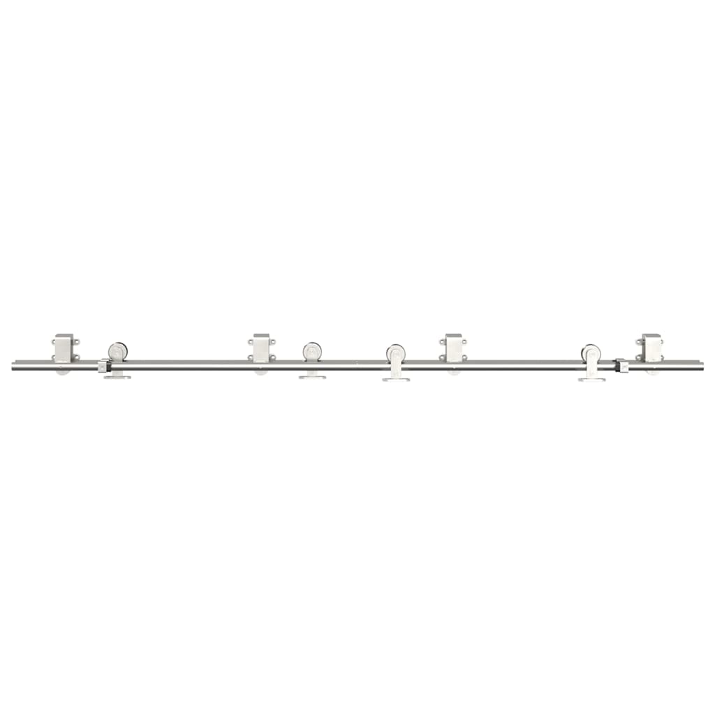 Schiebetür-Beschlagsatz 200 cm Edelstahl Silbern - Premium Türbeschläge & -klingeln - Just €265.23! Shop now at homesales4u
