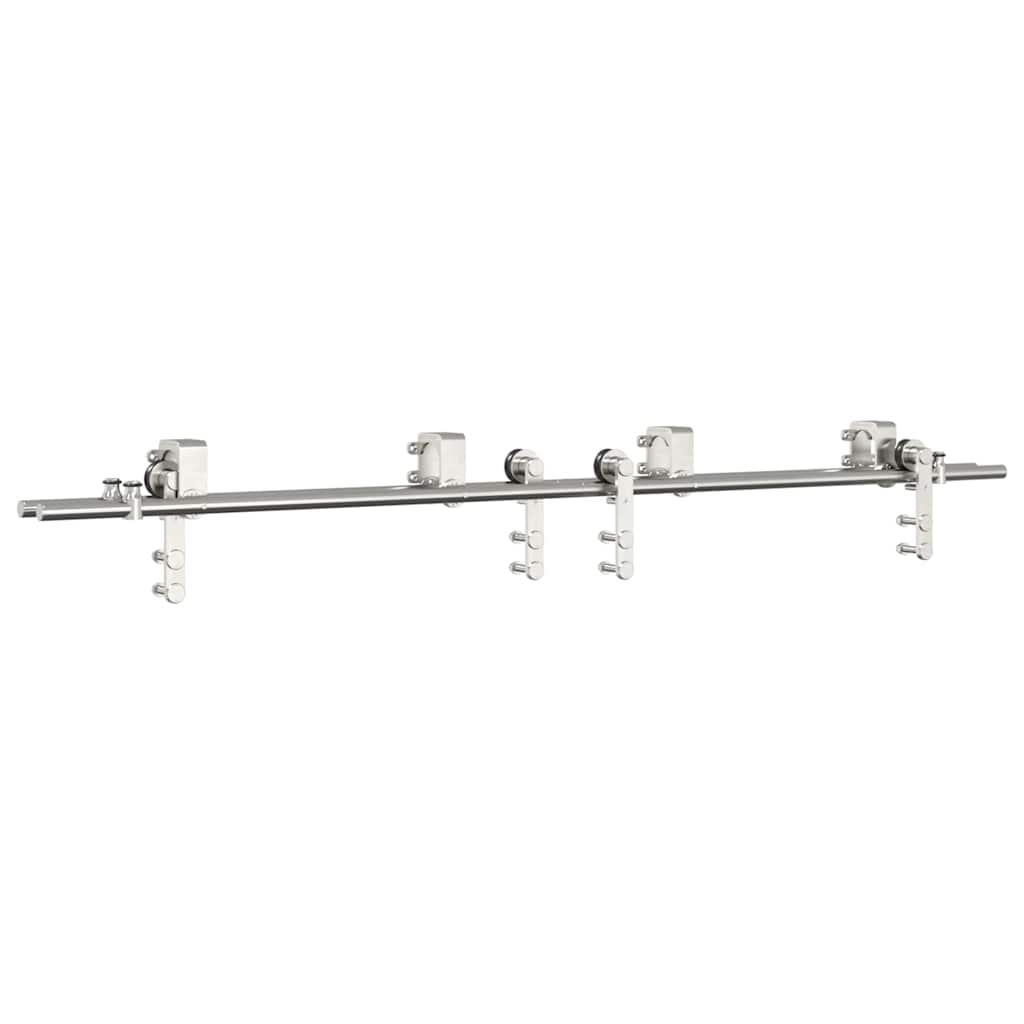 Schiebetür-Beschlagsatz 183 cm Edelstahl Silbern - Premium Türbeschläge & -klingeln - Just €295.91! Shop now at homesales4u