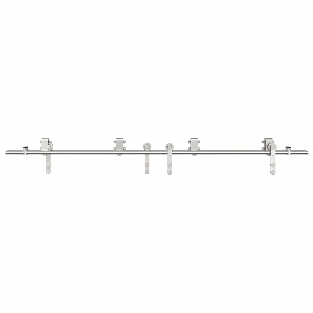 Schiebetür-Beschlagsatz 200 cm Edelstahl Silbern - Premium Türbeschläge & -klingeln - Just €323.85! Shop now at homesales4u