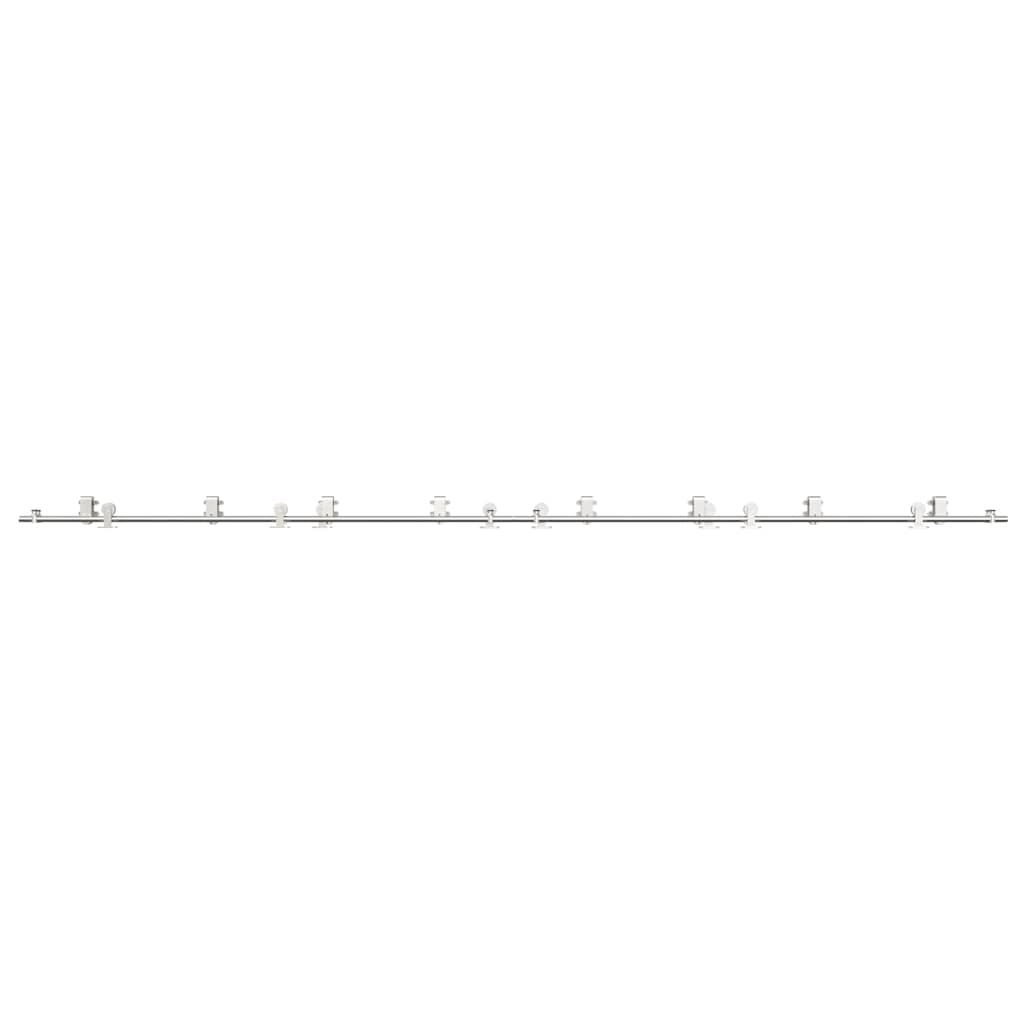Schiebetür-Beschlagsatz 400 cm Edelstahl Silbern - Premium Türbeschläge & -klingeln - Just €638.44! Shop now at homesales4u