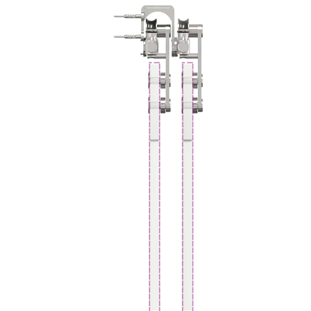Schiebetür-Beschlagsatz 366 cm Edelstahl Silbern - Premium Türbeschläge & -klingeln - Just €763.03! Shop now at homesales4u