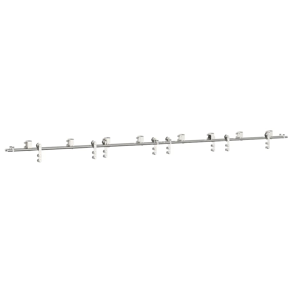 Schiebetür-Beschlagsatz 400 cm Edelstahl Silbern - Premium Türbeschläge & -klingeln - Just €712.53! Shop now at homesales4u