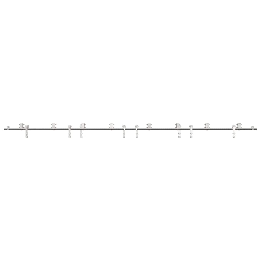 Schiebetür-Beschlagsatz 400 cm Edelstahl Silbern - Premium Türbeschläge & -klingeln - Just €712.53! Shop now at homesales4u