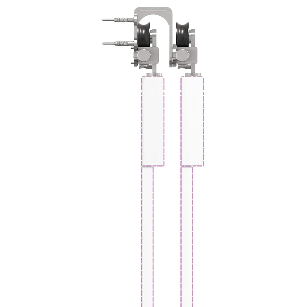 Schiebetür-Beschlagsatz 400 cm Edelstahl Silbern - Premium Türbeschläge & -klingeln - Just €530.47! Shop now at homesales4u