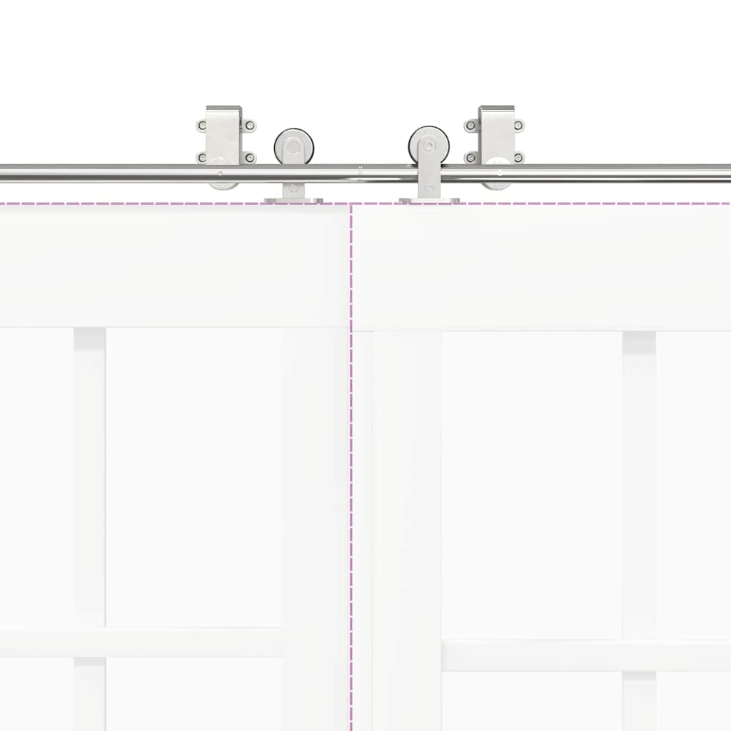 Schiebetür-Beschlagsatz 400 cm Edelstahl Silbern - Premium Türbeschläge & -klingeln - Just €530.47! Shop now at homesales4u