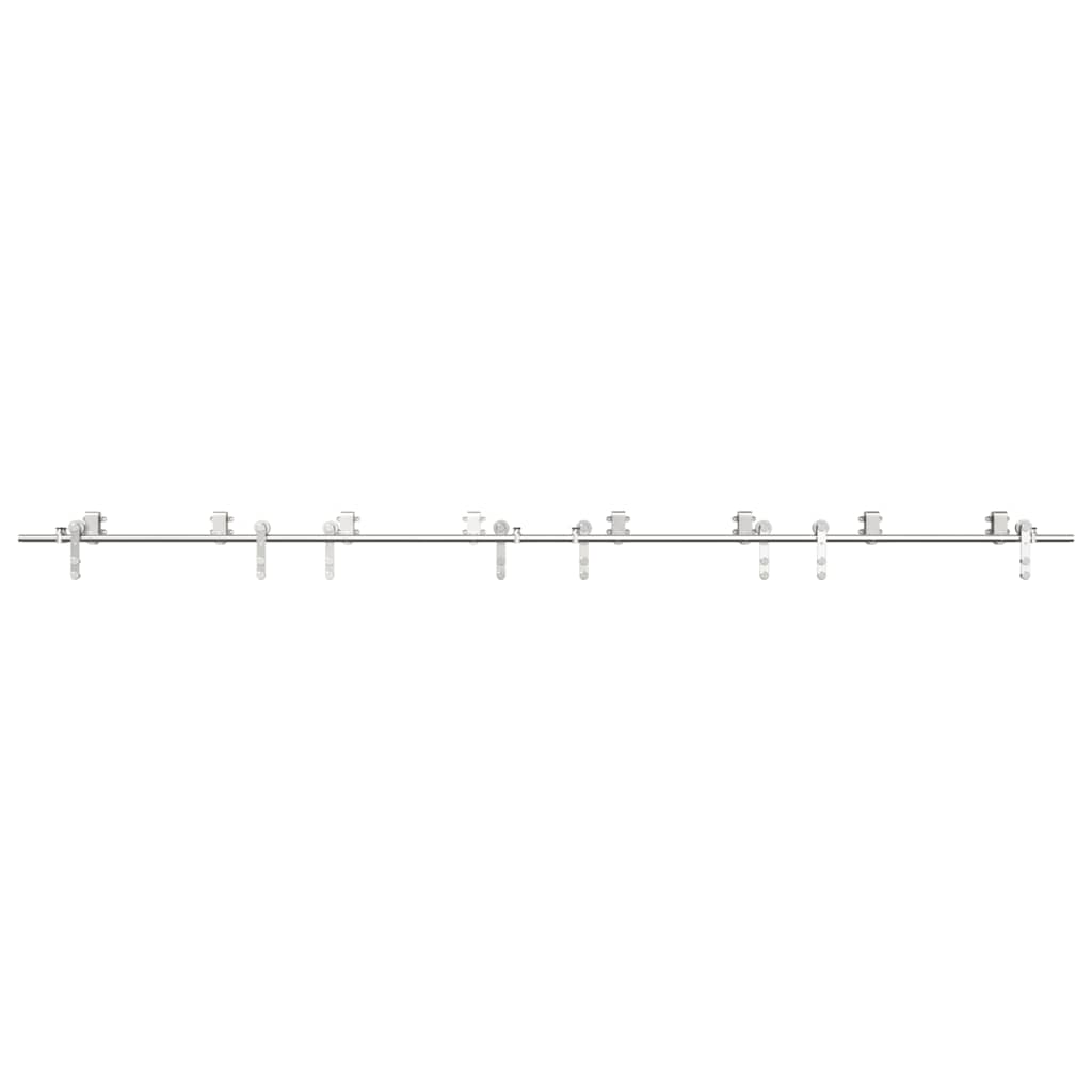 Schiebetür-Beschlagsatz 366 cm Edelstahl Silbern - Premium Türbeschläge & -klingeln - Just €591.82! Shop now at homesales4u