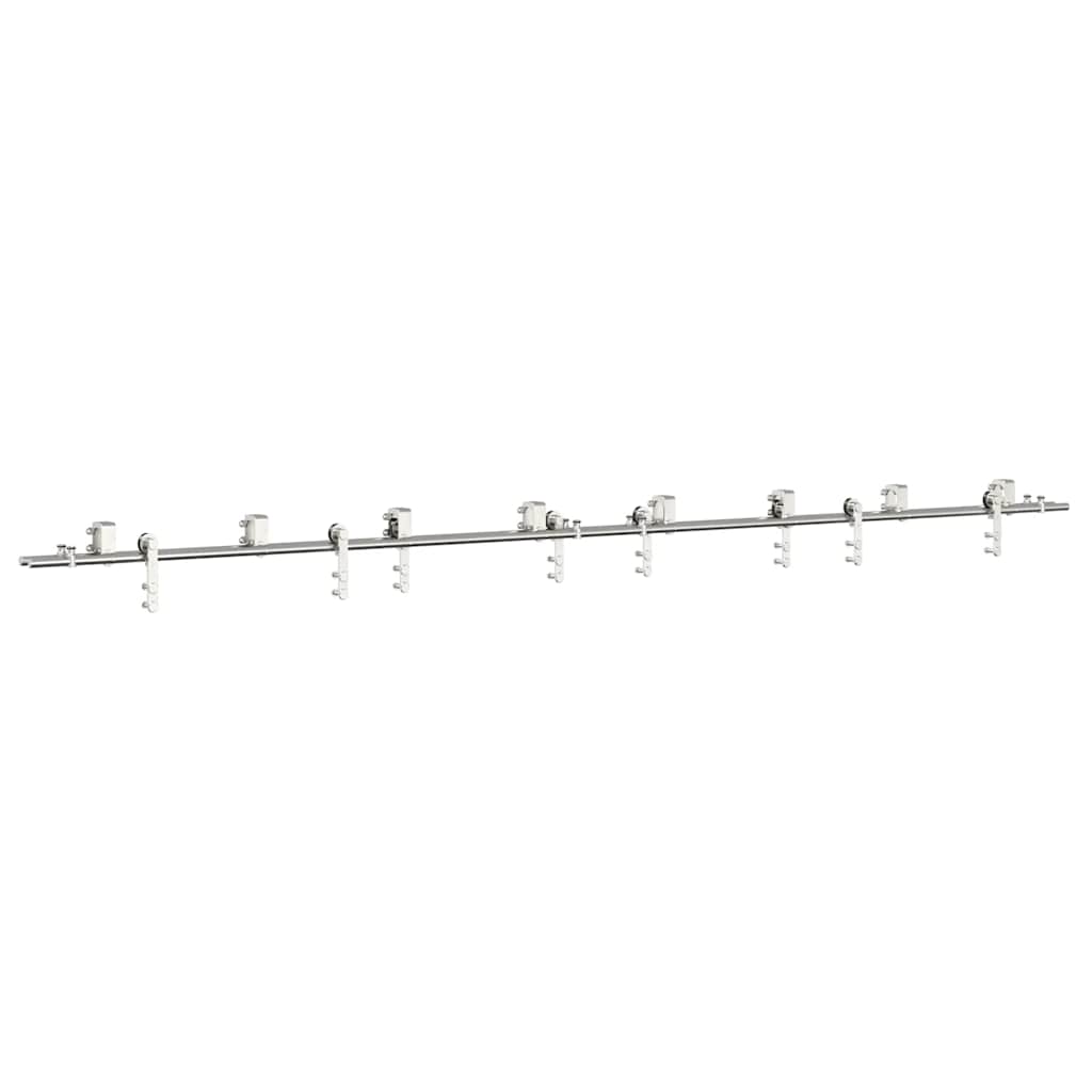 Schiebetür-Beschlagsatz 400 cm Edelstahl Silbern - Premium Türbeschläge & -klingeln - Just €647.77! Shop now at homesales4u