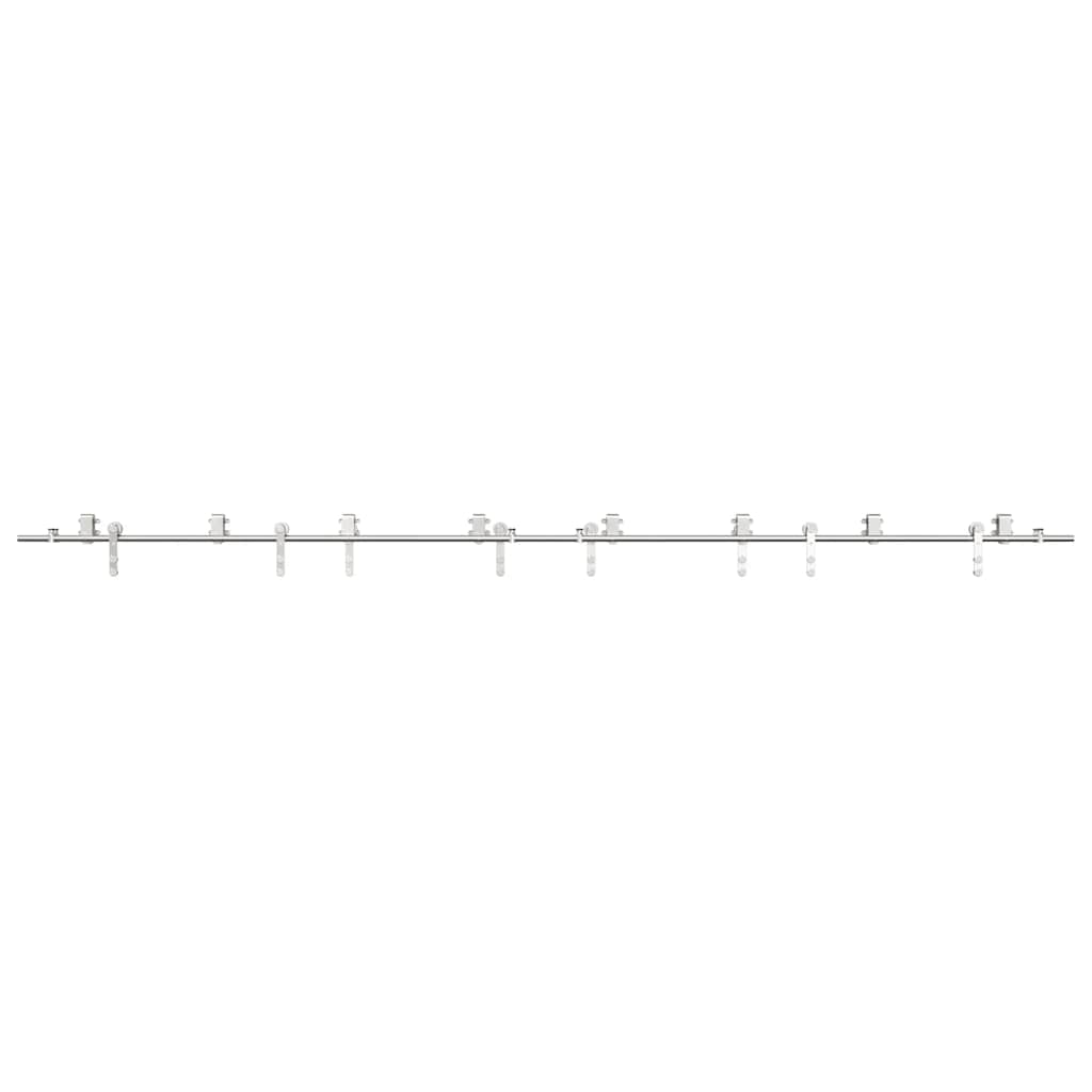 Schiebetür-Beschlagsatz 400 cm Edelstahl Silbern - Premium Türbeschläge & -klingeln - Just €647.77! Shop now at homesales4u