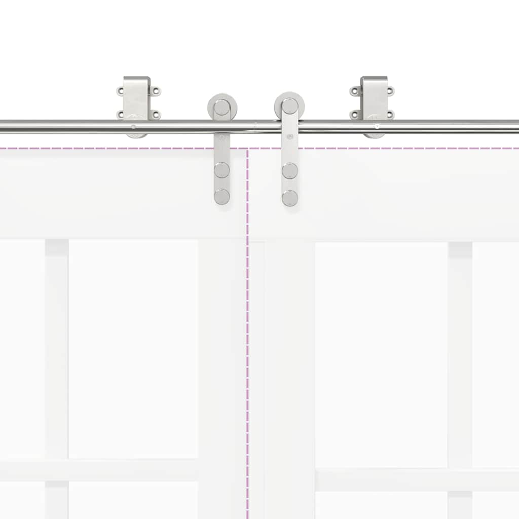 Schiebetür-Beschlagsatz 400 cm Edelstahl Silbern - Premium Türbeschläge & -klingeln - Just €647.77! Shop now at homesales4u