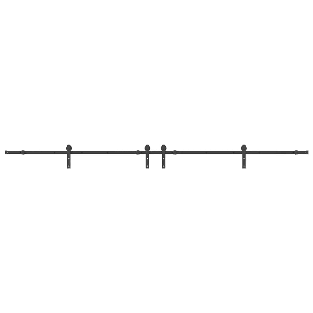 Schiebetürbeschlag-Set 366 cm Stahl Schwarz - Premium Türbeschläge & -klingeln - Just €153.94! Shop now at homesales4u
