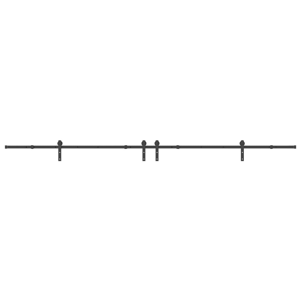 Schiebetürbeschlag-Set 400 cm Stahl Schwarz - Premium Türbeschläge & -klingeln - Just €172.81! Shop now at homesales4u