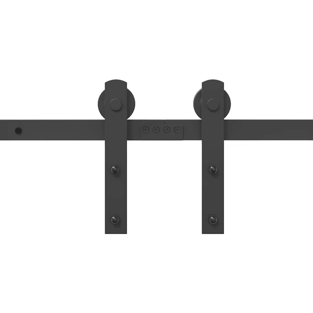 Schiebetürbeschlag-Set 400 cm Stahl Schwarz - Premium Türbeschläge & -klingeln - Just €172.81! Shop now at homesales4u