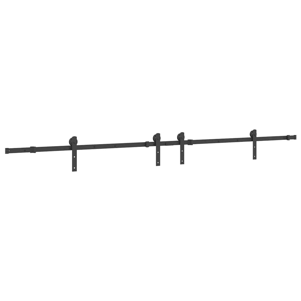 Schiebetürbeschlag-Set 427 cm Stahl Schwarz - Premium Türbeschläge & -klingeln - Just €200.42! Shop now at homesales4u