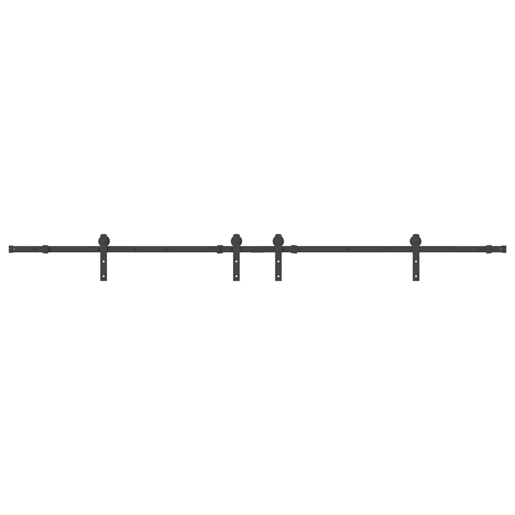 Schiebetürbeschlag-Set 427 cm Stahl Schwarz - Premium Türbeschläge & -klingeln - Just €200.42! Shop now at homesales4u