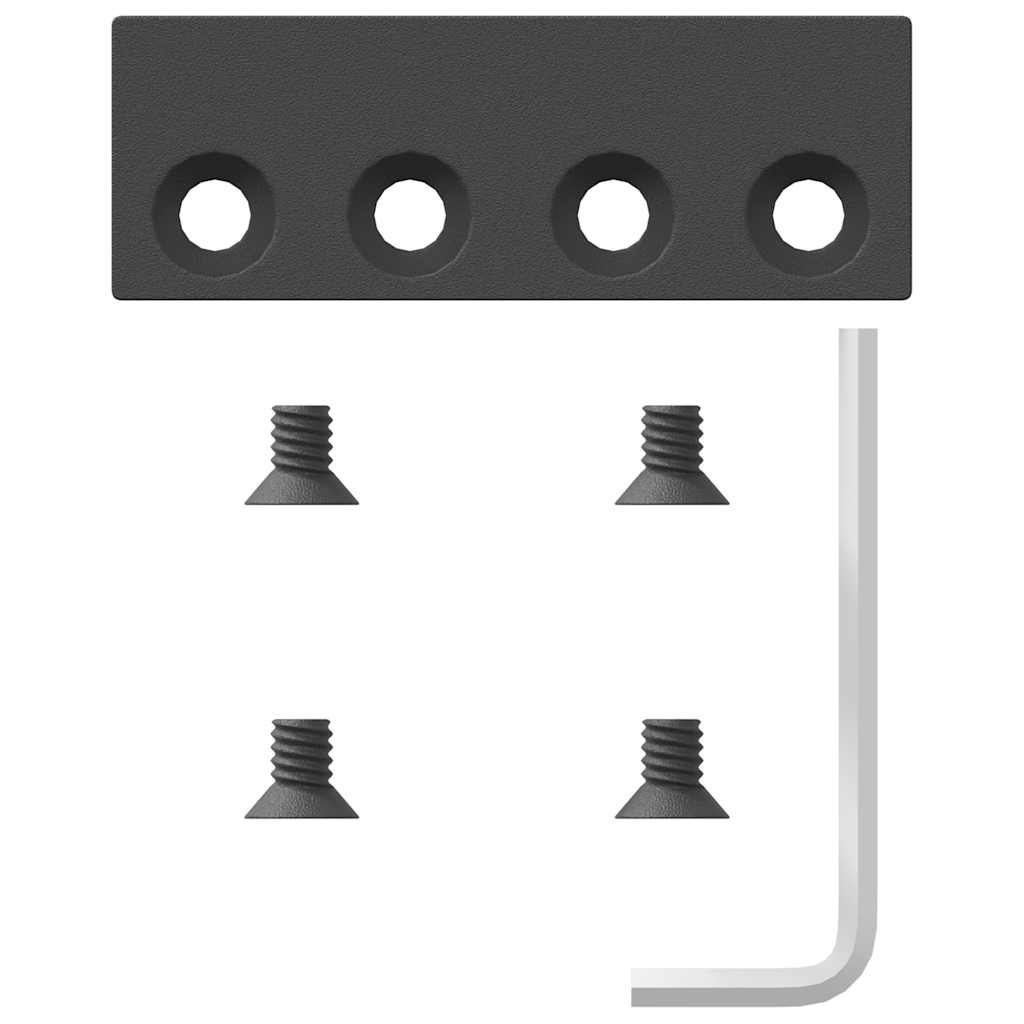 Schiebetürbeschlag-Set 427 cm Stahl Schwarz - Premium Türbeschläge & -klingeln - Just €200.42! Shop now at homesales4u