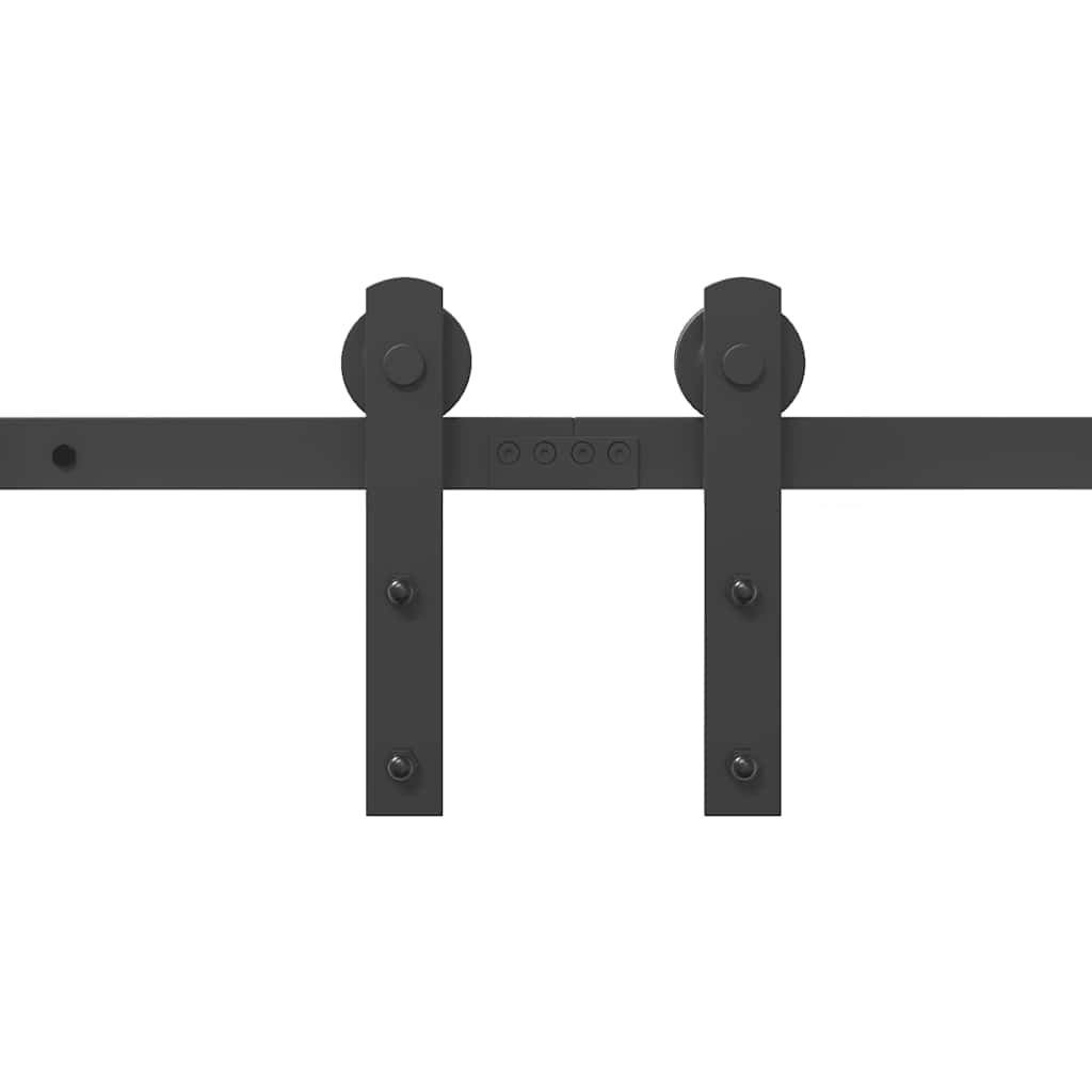 Schiebetürbeschlag-Set 427 cm Stahl Schwarz - Premium Türbeschläge & -klingeln - Just €200.42! Shop now at homesales4u