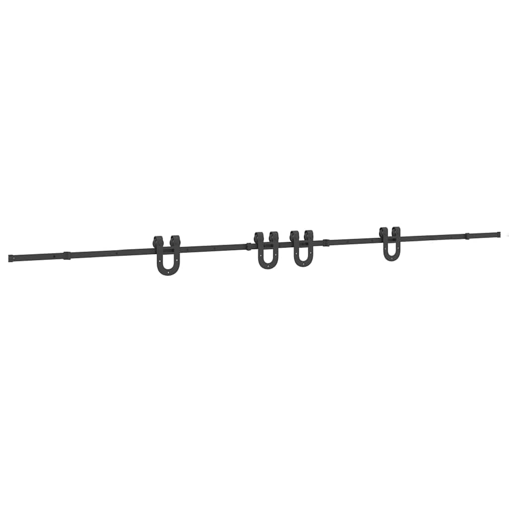 Schiebetürbeschlag-Set 400 cm Stahl Schwarz - Premium Türbeschläge & -klingeln - Just €148.09! Shop now at homesales4u