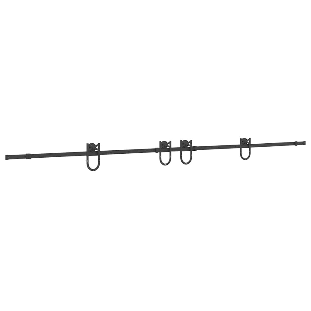 Schiebetürbeschlag-Set 366 cm Stahl Schwarz - Premium Türbeschläge & -klingeln - Just €122.19! Shop now at homesales4u