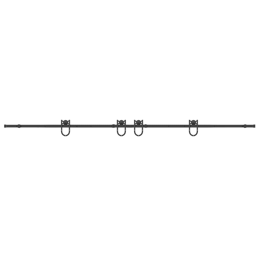 Schiebetürbeschlag-Set 366 cm Stahl Schwarz - Premium Türbeschläge & -klingeln - Just €122.19! Shop now at homesales4u