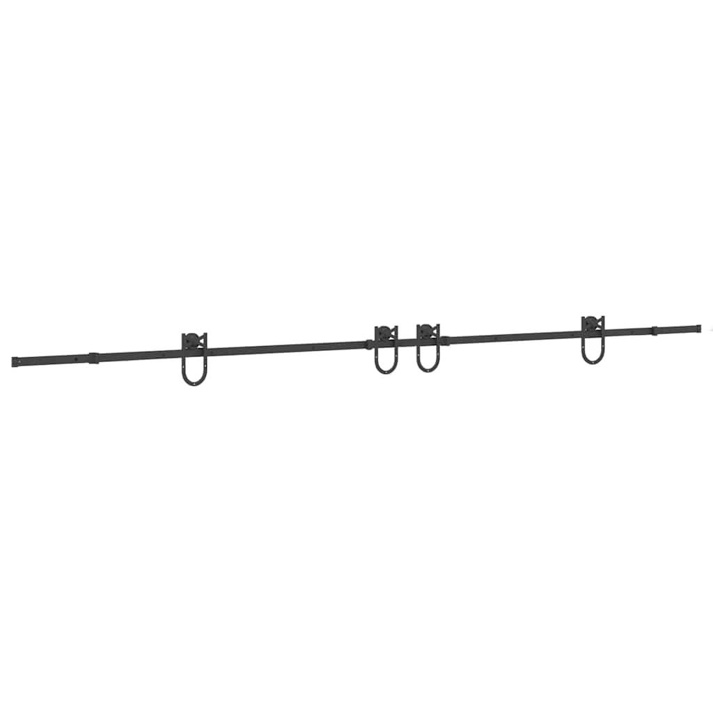 Schiebetürbeschlag-Set 400 cm Stahl Schwarz - Premium Türbeschläge & -klingeln - Just €131.20! Shop now at homesales4u