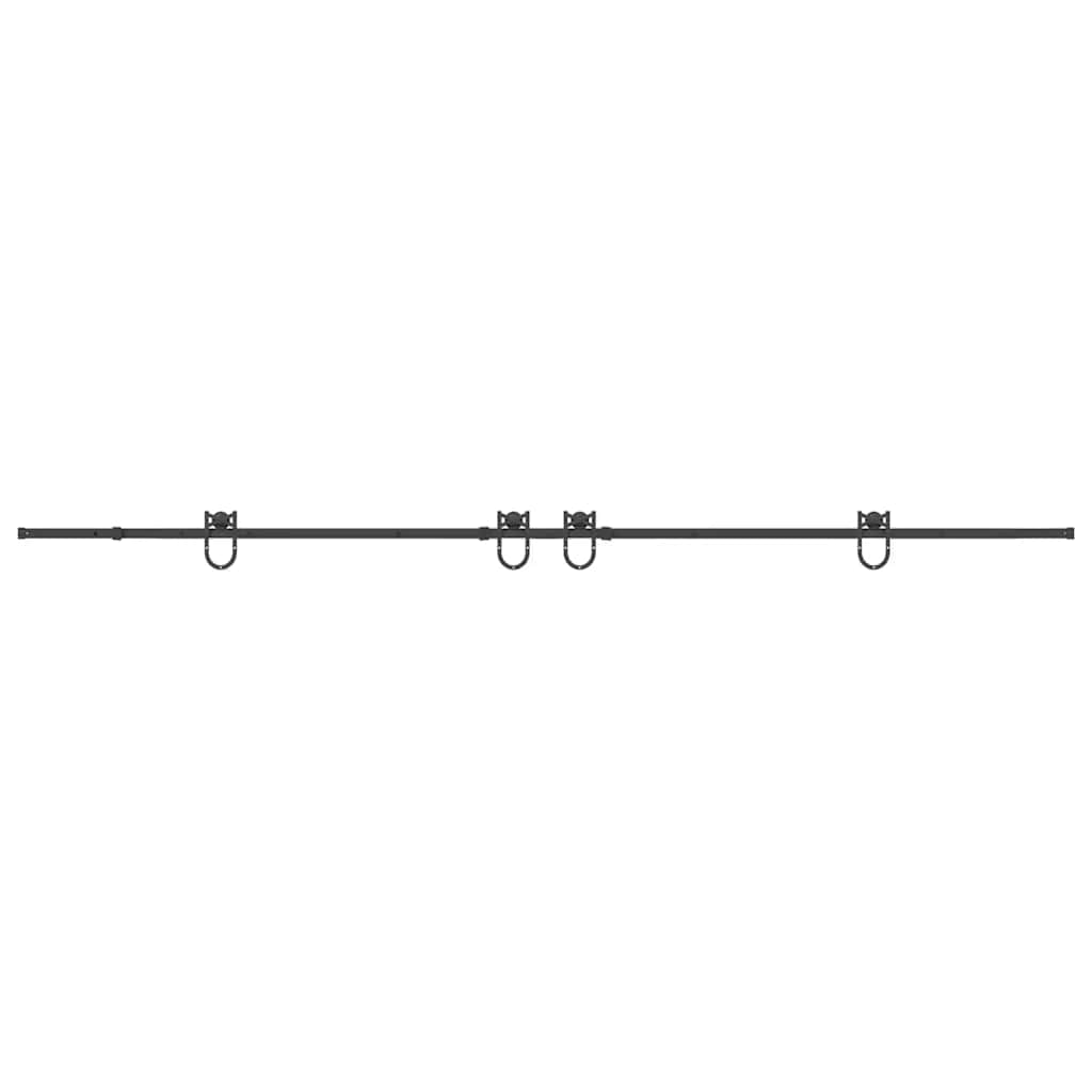 Schiebetürbeschlag-Set 400 cm Stahl Schwarz - Premium Türbeschläge & -klingeln - Just €131.20! Shop now at homesales4u