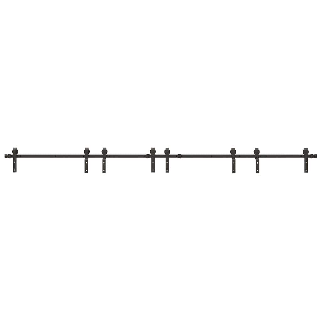 Schiebetürbeschlag-Set 366 cm Stahl Schwarz - Premium Türbeschläge & -klingeln - Just €217.37! Shop now at homesales4u