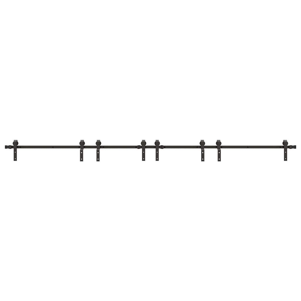Schiebetürbeschlag-Set 400 cm Stahl Schwarz - Premium Türbeschläge & -klingeln - Just €262.46! Shop now at homesales4u