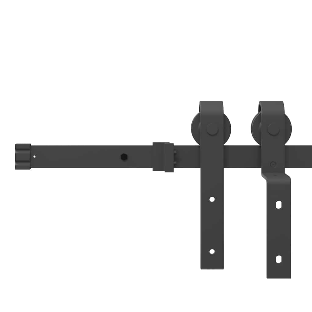 Schiebetürbeschlag-Set 400 cm Stahl Schwarz - Premium Türbeschläge & -klingeln - Just €262.46! Shop now at homesales4u