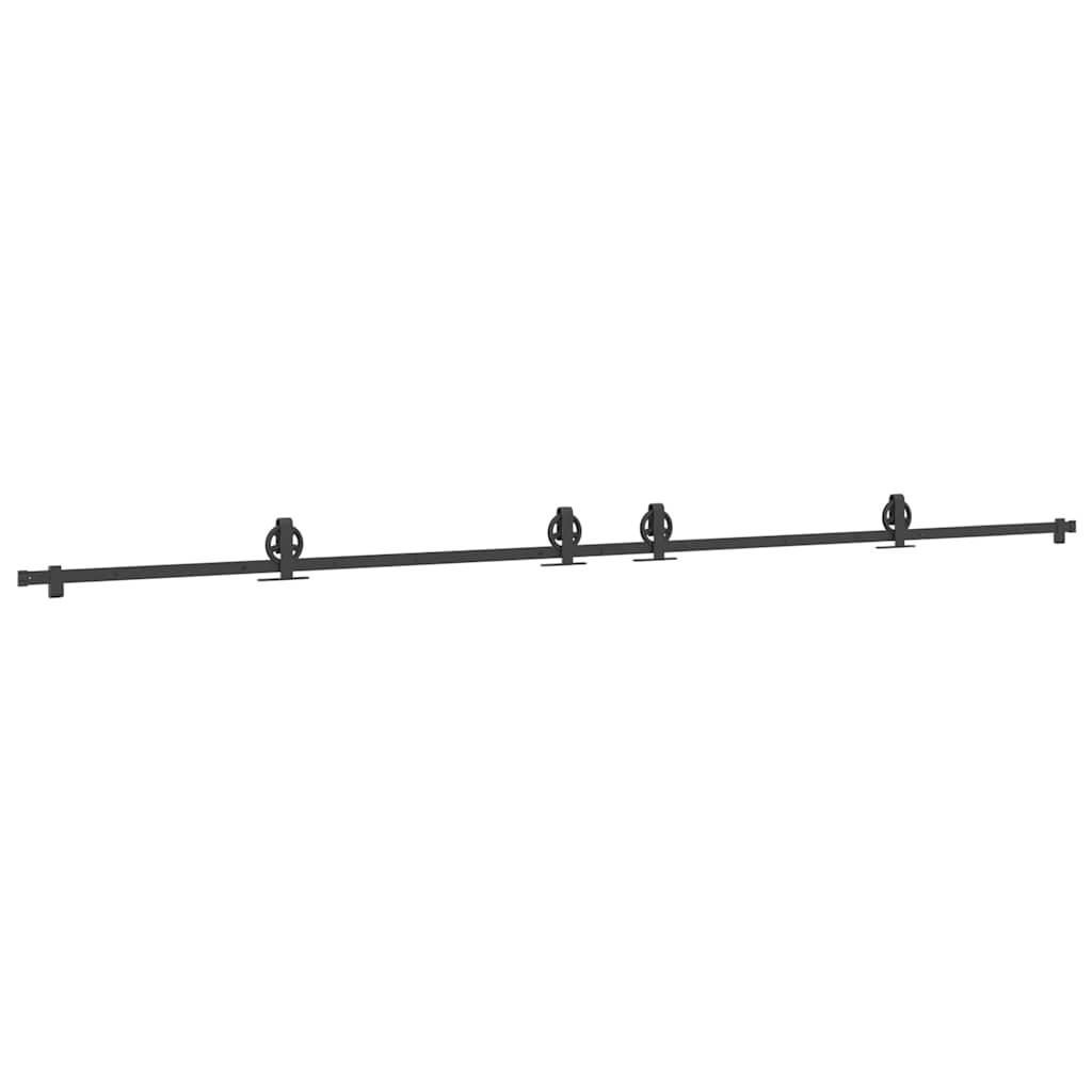 Schiebetürbeschlag-Set 400 cm Stahl Schwarz - Premium Türbeschläge & -klingeln - Just €189.21! Shop now at homesales4u