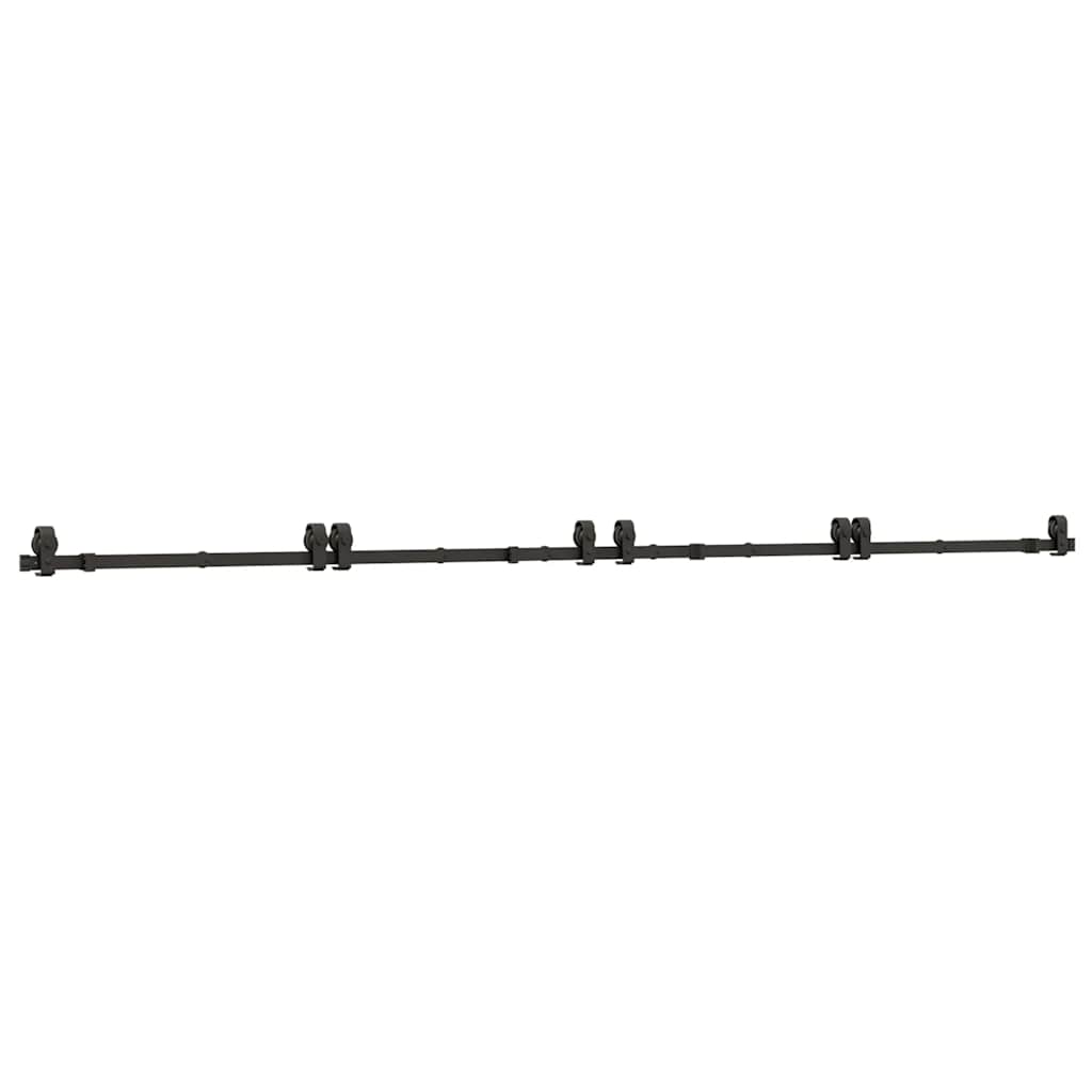 Schiebetürbeschlag-Set 366 cm Stahl Schwarz - Premium Türbeschläge & -klingeln - Just €250.30! Shop now at homesales4u