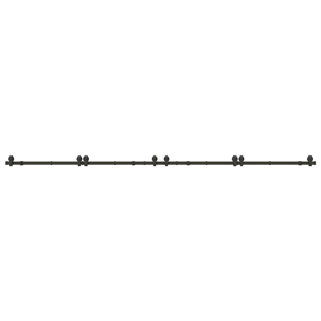 Schiebetürbeschlag-Set 366 cm Stahl Schwarz - Premium Türbeschläge & -klingeln - Just €250.30! Shop now at homesales4u