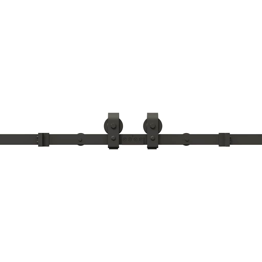 Schiebetürbeschlag-Set 366 cm Stahl Schwarz - Premium Türbeschläge & -klingeln - Just €250.30! Shop now at homesales4u