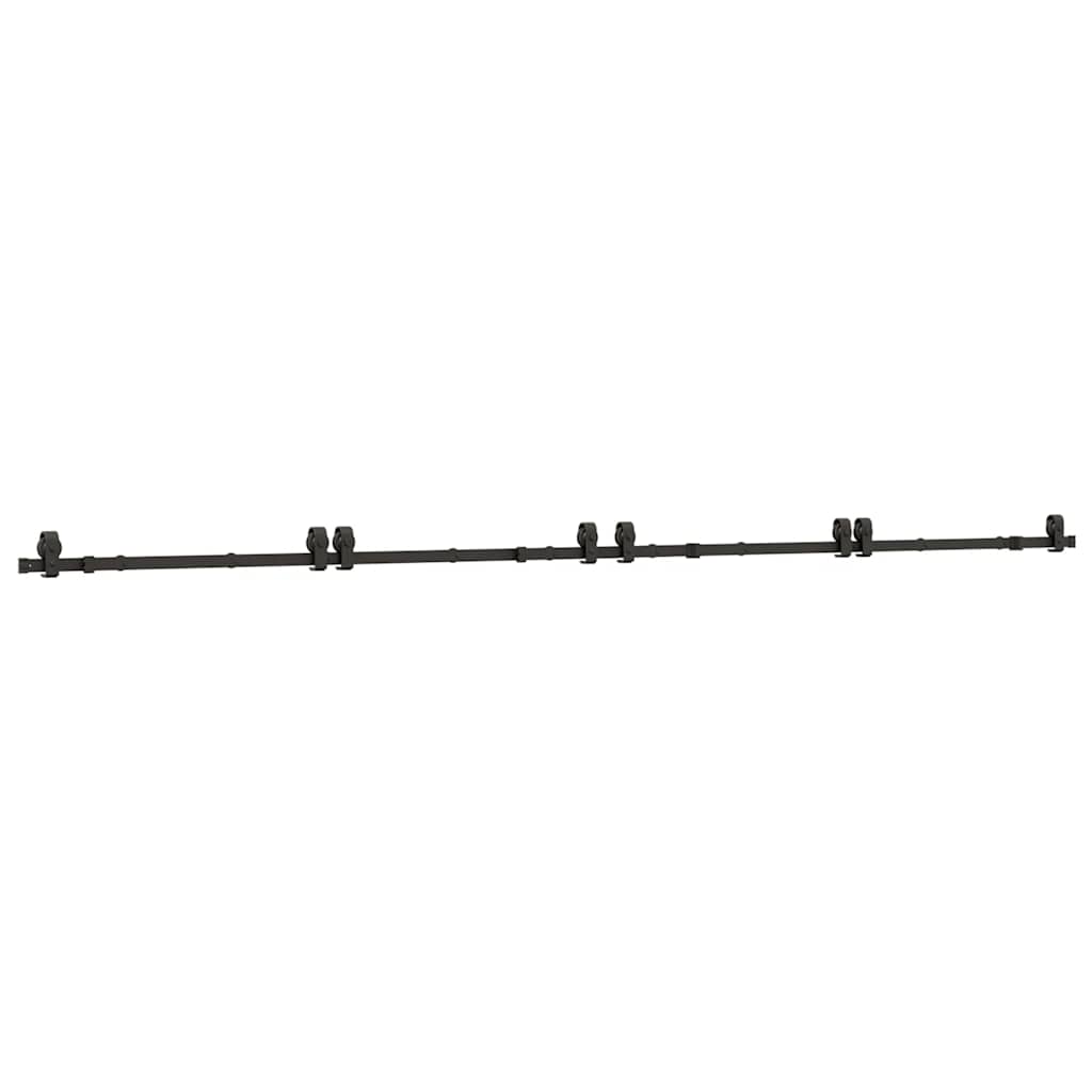 Schiebetürbeschlag-Set 400 cm Stahl Schwarz - Premium Türbeschläge & -klingeln - Just €242.12! Shop now at homesales4u