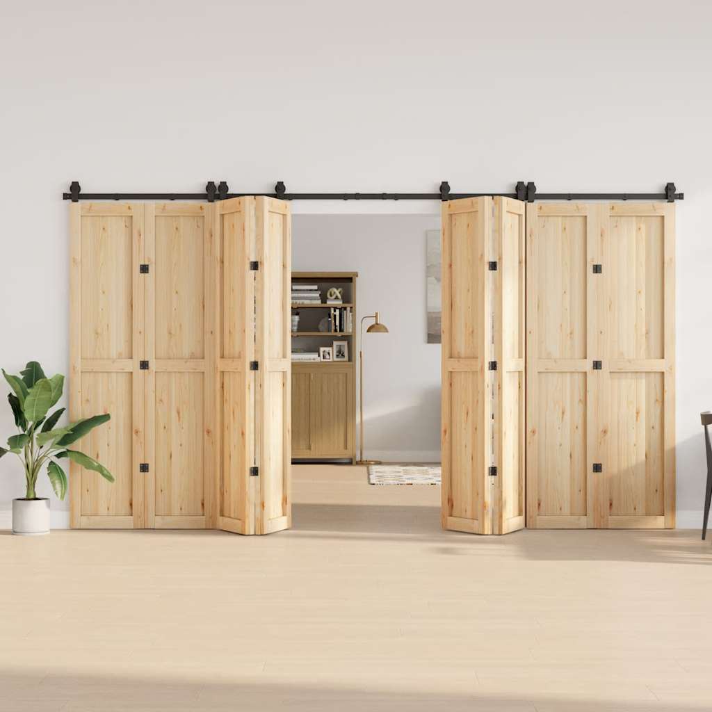 Schiebetürbeschlag-Set 400 cm Stahl Schwarz - Premium Türbeschläge & -klingeln - Just €242.12! Shop now at homesales4u