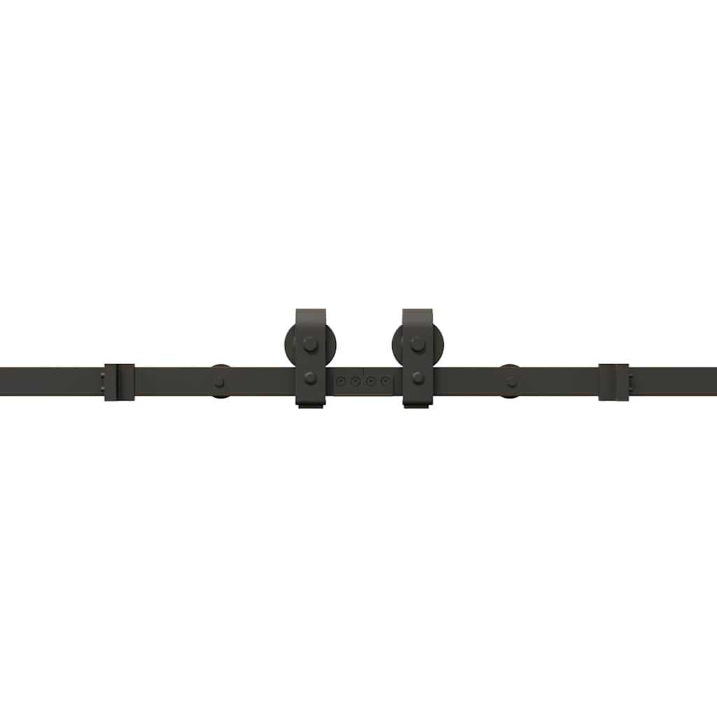 Schiebetürbeschlag-Set 400 cm Stahl Schwarz - Premium Türbeschläge & -klingeln - Just €242.12! Shop now at homesales4u