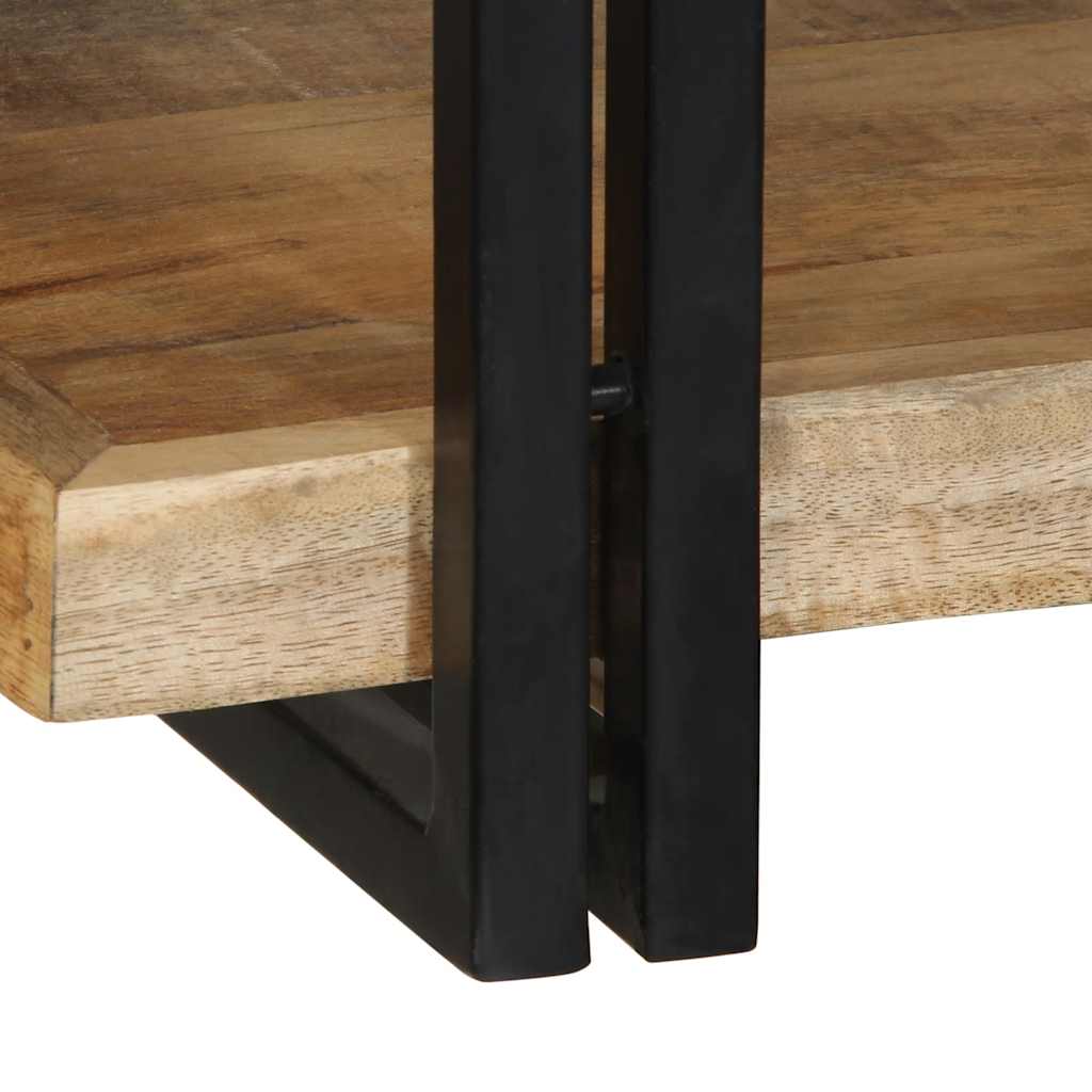 Wandregal 90x33x45 cm Raues Massivholz Mango - Premium Mediaaufbewahrung - Just €140.65! Shop now at homesales4u