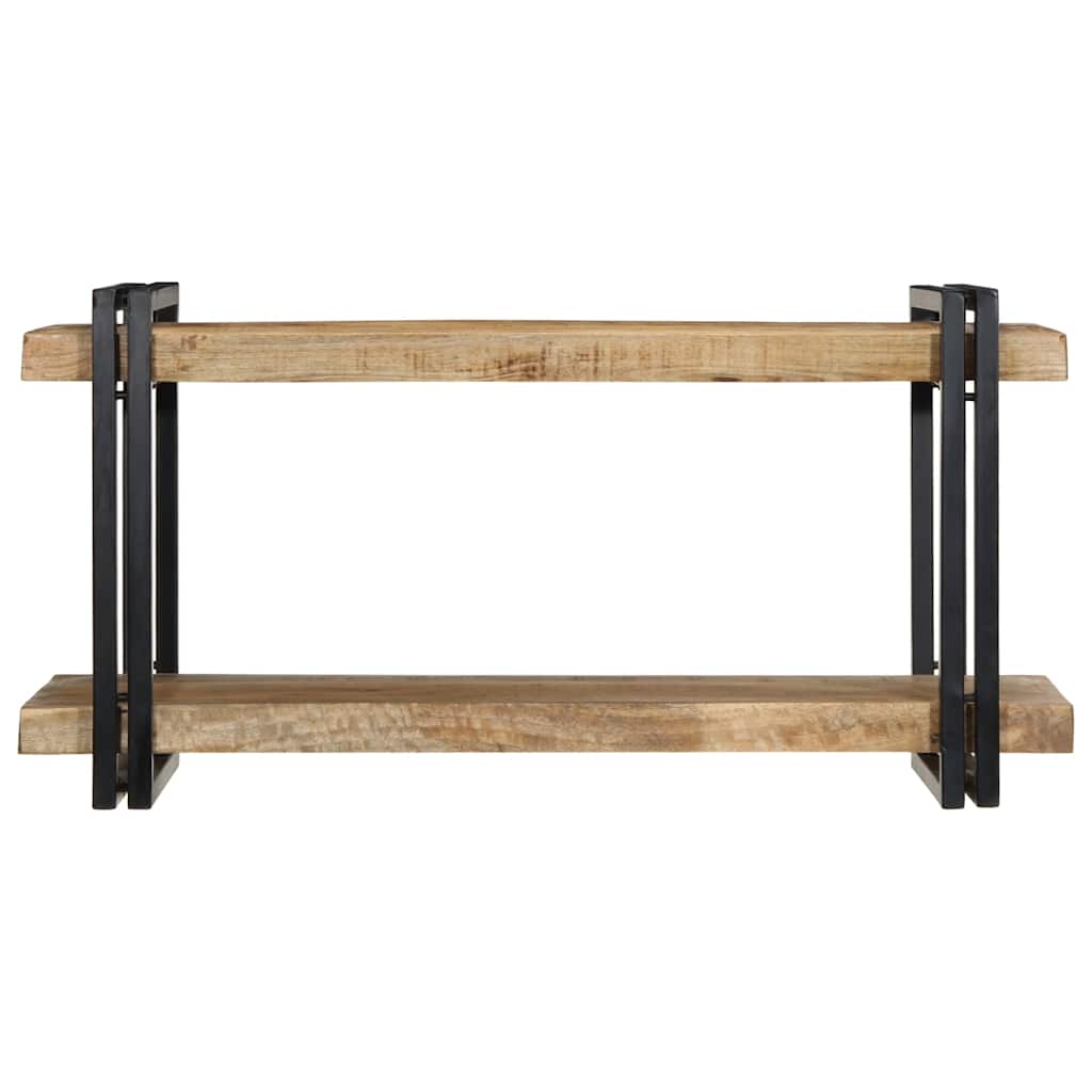 Wandregal 90x33x45 cm Raues Massivholz Mango - Premium Mediaaufbewahrung - Just €140.65! Shop now at homesales4u