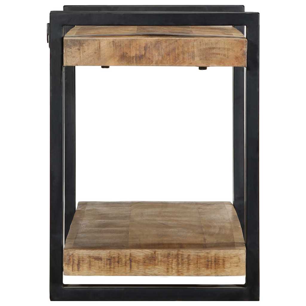 Wandregal 90x33x45 cm Raues Massivholz Mango - Premium Mediaaufbewahrung - Just €140.65! Shop now at homesales4u