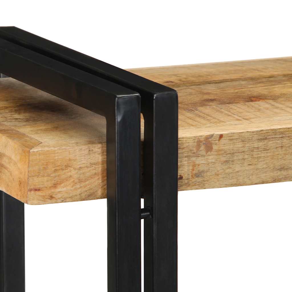 Wandregal 90x33x45 cm Raues Massivholz Mango - Premium Mediaaufbewahrung - Just €140.65! Shop now at homesales4u