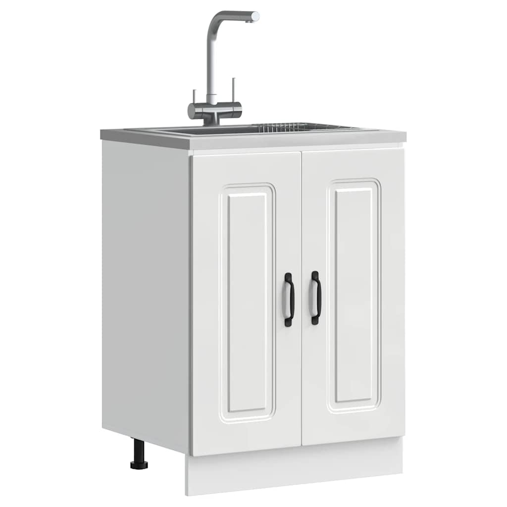 Spülenunterschrank Kalmar Weiß 60x46x81,5 cm Holzwerkstoff - Premium Küchenschränke - Just €98.07! Shop now at homesales4u