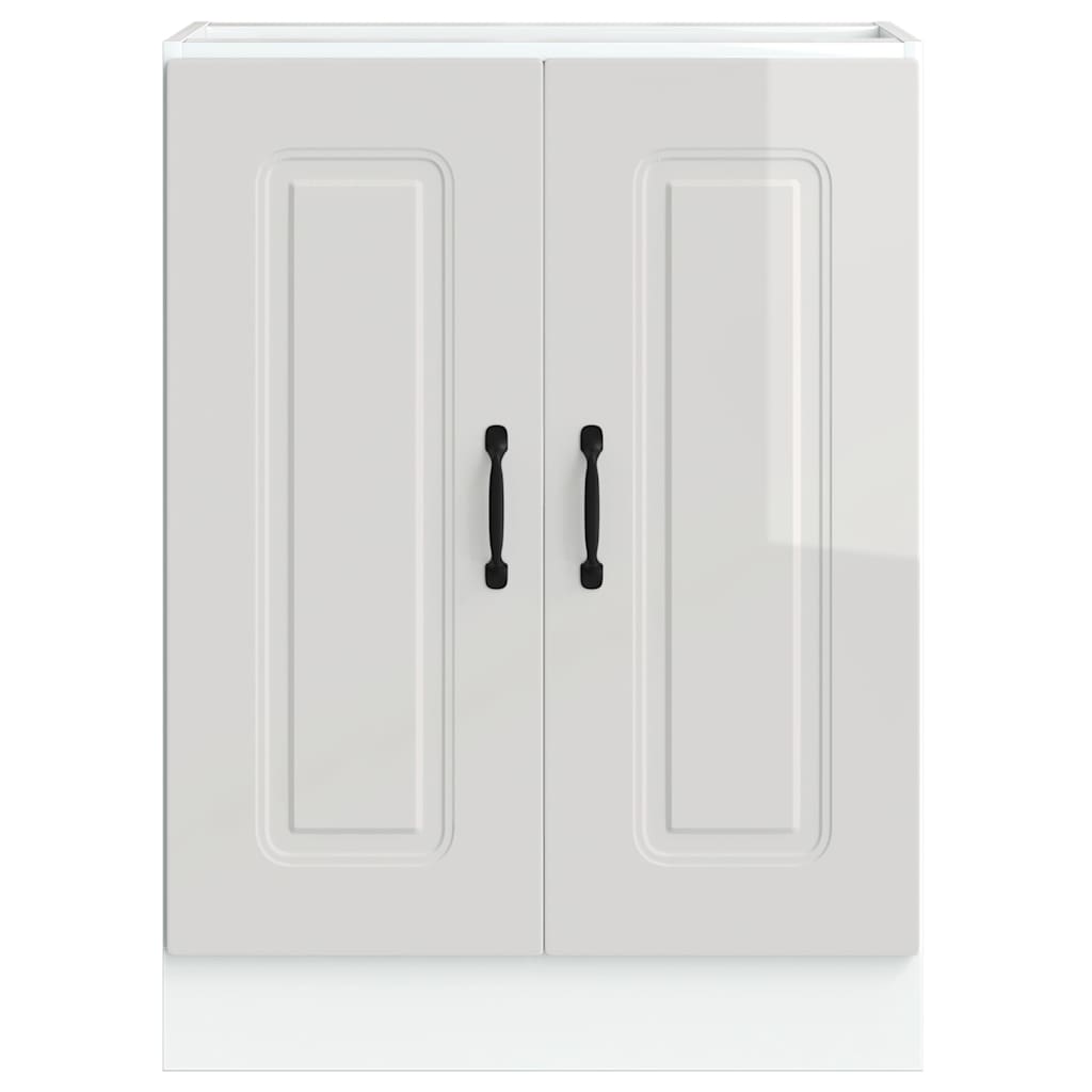 Spülenunterschrank Kalmar Hochglanz-Weiß 60x46x81,5 cm - Premium Küchenschränke - Just €106.25! Shop now at homesales4u