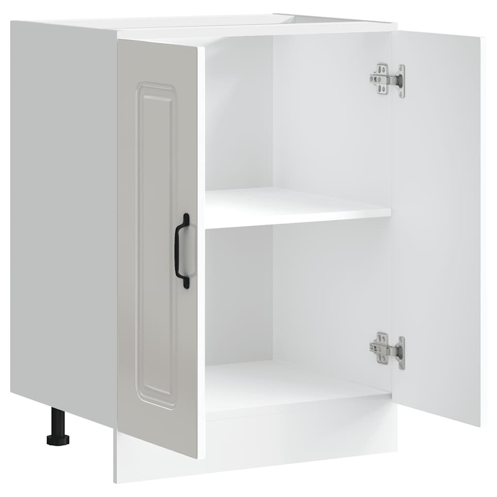 Spülenunterschrank Kalmar Hochglanz-Weiß 60x46x81,5 cm - Premium Küchenschränke - Just €106.25! Shop now at homesales4u