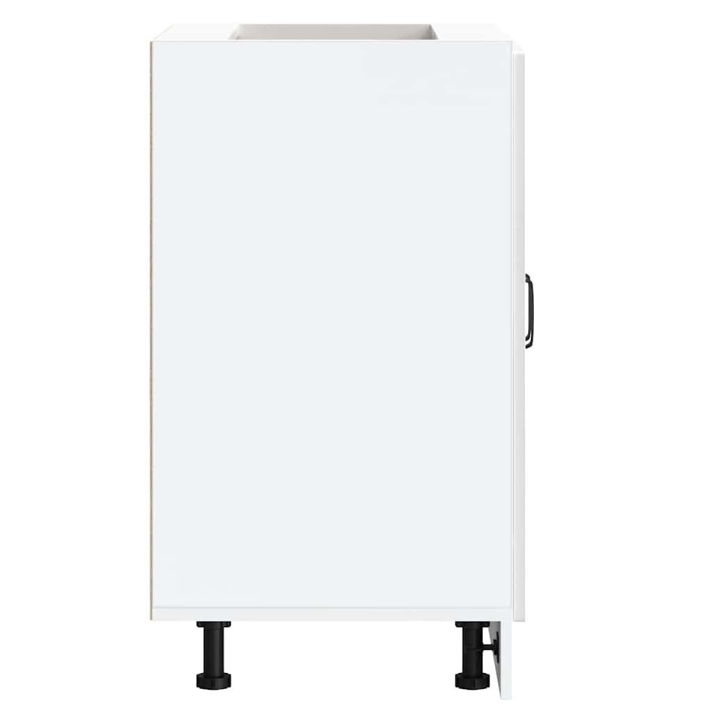 Spülenunterschrank Kalmar Hochglanz-Weiß 60x46x81,5 cm - Premium Küchenschränke - Just €106.25! Shop now at homesales4u